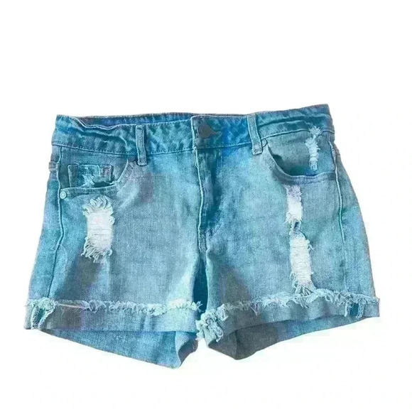 Blue asphalt Denim Shorts - Picture 1 of 4